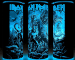 Glow in the Dark Iron Maiden 80s Style Skull Face Cup Mug Tumbler 20oz - £17.86 GBP