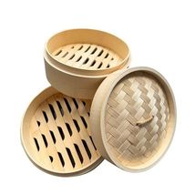 THY Collectibles 2-Tier Bamboo Steamer Basket Set  Perfect for Dim Sum,... - £22.13 GBP+