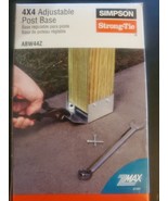Adjustable Post Base ABW44Z Simpson Strong Tie 4 x 4 4&quot; 1&quot; heavy duty 4x4 - £15.46 GBP