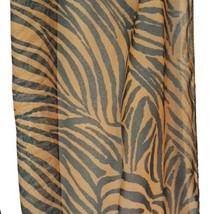 Womans Brown Black Geometric Sheer Rectangle Scarf Made in Italy 100% Polyester  - £8.30 GBP