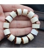 Ancien bracelet ancien perles d&#39;agate à bandes yéménites Dzi AGT-1 - $3,487.56 MXN