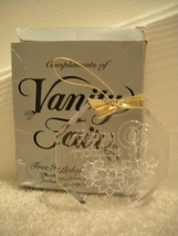 Christmas Ornament Vanity Fair Embossed Clear Lucite Octagon Vtg 60s Collectible - £10.54 GBP