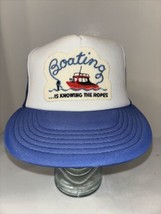 Vintage 70s/80s “Boating…Is Knowing The Ropes” SnapBack Baseball Hat - £22.93 GBP