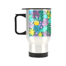 Insulated Stainless Steel Travel Mug - Commuters Cup - Pastel Jungle  (1... - £11.86 GBP