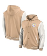New Mens Steelers Tri-Blend Full-Snap Hoodie Baseball Jacket Darius Ruck... - $124.03 CAD