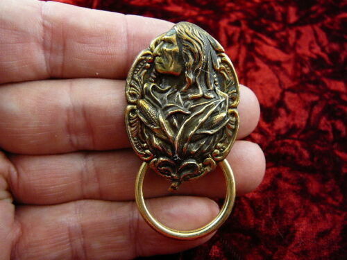 Primary image for (#E514) Native Indian corn Eyeglass BRASS holder pin  ID badge