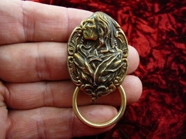 (#E514) Native Indian corn Eyeglass BRASS holder pin  ID badge - $17.75