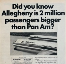 1977 Allegheny Airlines Advertisement Vintage Aviation Airplane Travel D... - $24.99