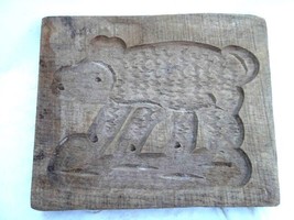 Antique Wood Block Carved Rice Cake Butter Cookie Mold Asian Springerle Folk Art - £36.89 GBP
