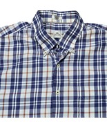 Peter Millar Crown Men’s XL Blue Plaid Cotton Button Down Dress Shirt - $347.93 MXN