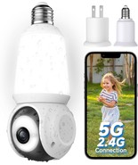 2K Light Bulb Security Cameras Wireless Outdoor, 5G&2.4G WiFi Cameras for Home - $32.66