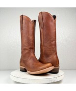 NEW Lane Capitan Brown Womens Cutter Toe Cowboy Boots 7.5 Leather Western Rodeo - $168.30