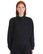 Isabel Marant Etoile Womens Black Zonca Adventurer Wrap Cotton Denim Jacket L 38 - £73.56 GBP