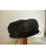 Vintage Womens Black Wrapped Hat 24 inch - £11.96 GBP