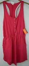 ORageous Womens Henley Racer Tank Coverup Size S Pink New W/ Tags - £7.36 GBP