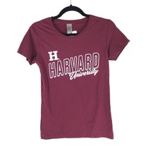 Harvard University Gildan Womens T-Shirt Top Short Sleeve Burgundy S - £15.37 GBP