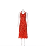 Moschino Red Couture Embellished Maxi Dress - $7,747.42 MXN
