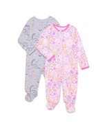 2 Pack - Wonder Nation Baby Zip Front Footed Sleep N Play Pajamas - Size... - $141.27 MXN