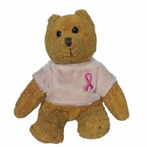 Vintage 2001 Avon Breast Cancer Crusade Pink Ribbon Stuffed Animal 7.25&quot; - £12.41 GBP