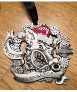 Harley Davidson Christmas Ornament 2014 Hog wearing a Christmas hat AA - $34.13 CAD