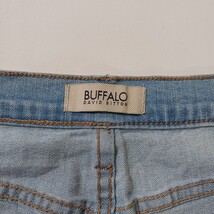 Buffalo David Bitton Women's Blue Cotton Blend Denim Distressed Skirt Size 29 image 9