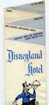 Disneyland Hotel Fold Out Room Service Menu Goofy Cover 1971 Anaheim Cal... - £99.64 GBP