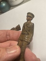 Two Antique Cast Iron Toy Soldiers Officers Barclay? - £19.77 GBP
