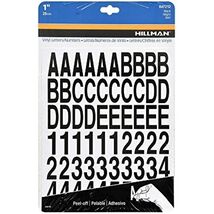 House Address Number &amp; Letter Set, Peel &amp; Stick, Black Vinyl, 1-In. - $372.20 MXN