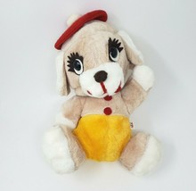 Vintage Ideal Toy Corp Tan Sitting Puppy Dog Stuffed Animal Plush Lovey Antique - £52.56 GBP