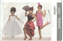 Butterick 3660 1920s Flapper, Ballerina, Flamenco Dancer Costume Pattern Toddler - £9.18 GBP