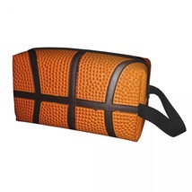 Custom Basketball Pattern Toiletry Bag Women  Cosmetic Makeup Organizer Ladies B - £50.34 GBP