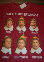 Elf Expressions Christmas T-Shirt Movie Mens 2XL Xxl Will Farrel New w/ Tag - £15.64 GBP