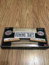 Ideal Whoa! Domino Trays 4 Wooden racks holders Open Box But Never Use - $9.49