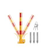 Parking Post Barrier/Lock w/Spring Folding Heavy Metal Obstacle Pile - $67.76