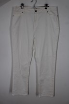 LL Bean 20 MT White Denim Classic Fit True Shape High Rise Straight Jeans 500301 - £20.91 GBP