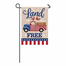 Meadow Creek Patriotic Truck Garden Flag- 2 Sided,12.5&quot; x 18&quot; - £11.93 GBP