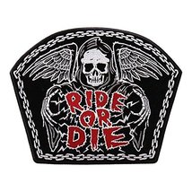 Ride Or Die Angel of Death Grim Reaper Embroidered Patch - by Patch Squad (5&quot;) - £10.39 GBP