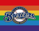 Milwaukee Brewers Pride Flag 3x5ft Banner Polyester Baseball World Serie... - £12.57 GBP