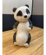 Vintage Plastic Panda Bank 1980s Retro with Topper KG JD - $34.65