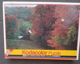Topsham Vermont 500 piece jigsaw puzzle Kodacolor Rose Art Fall Color Trees - $35.15