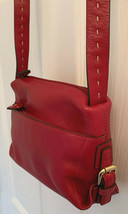 NEW Adrienne Vittadini Red Small Handbag Purse Shoulder Bag Flap Snap Closure - £18.16 GBP