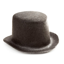 Black Top Hat - Felt - 5.125 X 4.5 X 2.5 Inches - £13.58 GBP