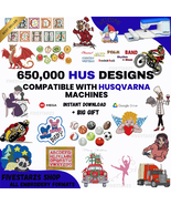 Machine Embroidery Designs for Husqvarna 650,000 Files HUS Format Fast D... - $17.00