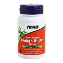 NOW Foods Ginkgo Biloba 120 mg., 50 Vegetarian Capsules - $11.95