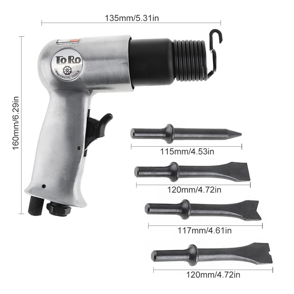 Air Hammer Professional Handheld Pistol Gas Shovels Small Rust Remover P... - $204.39 CAD
