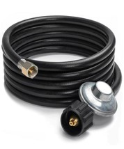 12 FT (144in) QCC1/Type1 Low Pressure Regulator Hose with 3/8inch Female Flare - £26.48 GBP