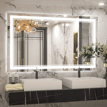 Keonjinn 40 x 24 Inch LED Bathroom Mirror with Lights, Lighted Vanity Mirror, - £176.64 GBP