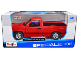 1993 Chevrolet 454 SS Pickup Truck Red 1/24 Diecast Car Maisto - $34.94