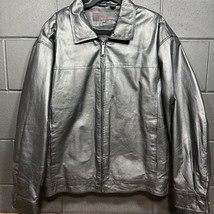 Phase Two Men&#39;s XL Black Genuine Leather Bomber Motorcycle Jacket - $60.00