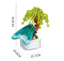 Flower Bouquet bonsai Planting Cicada Building Blocks Brick Model - £11.34 GBP